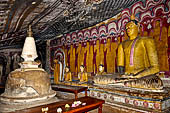 Dambulla cave temples - Cave 4, Paccima Viharaya (Western Temple). The small dagoba was broken in searching for treasures.