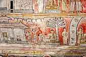 Dambulla cave temples - Cave 2, Maharaja Vihara (Temple of the Great Kings) Kandyan-style paintings in with scenes from the Buddha life.