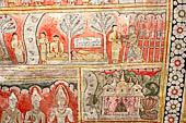 Dambulla cave temples - Cave 2, Maharaja Vihara (Temple of the Great Kings) Kandyan-style paintings in with scenes from the Buddha life.