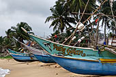 Galle - fishing boats near the little village called Dodanduwa next to Hikkaduwa city. 