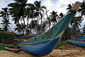 Galle - fishing boats near the little village called Dodanduwa next to Hikkaduwa city. 