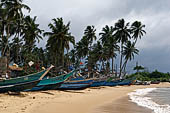 Galle - fishing boats near the little village called Dodanduwa next to Hikkaduwa city. 