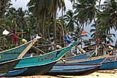 Galle - fishing boats near the little village called Dodanduwa next to Hikkaduwa city. 