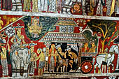 Mulkirigala cave temples - The second cave of the first terrace contains beautiful Kandyan-style paintings of Jataka stories. 