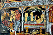 Mulkirigala cave temples - The second cave of the first terrace contains beautiful Kandyan-style paintings of Jataka stories. 