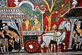 Mulkirigala cave temples - The second cave of the first terrace contains beautiful Kandyan-style paintings of Jataka stories. 