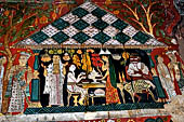 Mulkirigala cave temples - The second cave of the first terrace contains beautiful Kandyan-style paintings of Jataka stories. 