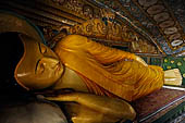 Mulkirigala cave temples - Third terrace. Naga Viharaya or Cobra temple. reclined Buddha image.