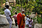 Mulkirigala cave temples - The stairs approaching the lower terrace.