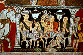 Mulkirigala cave temples - The second cave of the first terrace contains beautiful Kandyan-style paintings of Jataka stories.