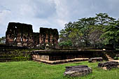 Polonnaruwa - the Citadel, the Royal Palace. Of the original seven storeys only three brick storeys have survived.