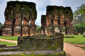 Polonnaruwa - the Citadel, the Royal Palace. Of the original seven storeys only three brick storeys have survived.