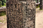 Polonnaruwa - the Citadel, the Council Chamber. The columns of the platform are inscribed with the king's councillors names.