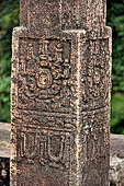 Polonnaruwa - the Citadel, the Council Chamber. The columns of the platform are inscribed with the king's councillors names.