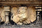 Polonnaruwa - the Citadel, the royal bathhouse the base decorated with lions.