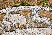 Polonnaruwa - The Hatadage. Detail of the moonstone.