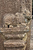 Polonnaruwa - the Vatadage. Detail of the balustrade of the southern stairway.