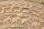 Generally absent from Polonnaruwa the lion can be seen in the moonstone at the Hatadage.  