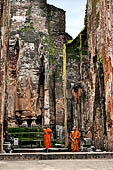 Polonnaruwa - The 14m standing Buddha statue inside the Lankatilaka. 