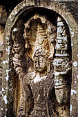 Polonnaruwa - the Vatadage. Detail of the Nagaraja of the guardstone of the southern stairway. 