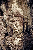 Polonnaruwa - the Vatadage. Detail of the Nagaraja of the guardstone of the western stairway. 