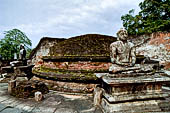 Polonnaruwa - the Vatadage. Meditating Buddha of the South. 