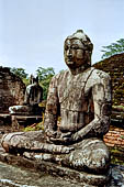 Polonnaruwa - the Vatadage. Meditating Buddha of the South. 