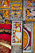 Kandy - The Sacred Tooth Relic Temple, decorations of the main shrine. 