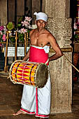 Kandy - The Sacred Tooth Relic Temple, Drummers of the temple.