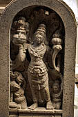 Kandy - The Sacred Tooth Relic Temple, guardstones of the stairway leading to the New Shrine Room.