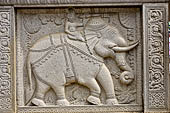 Kandy - The Sacred Tooth Relic Temple, stone carving of the 'Great Gate'. 