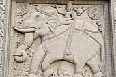 Kandy - The Sacred Tooth Relic Temple, stone carving of the 'Great Gate'. 