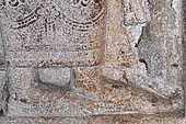 Kandy - The Sacred Tooth Relic Temple, detail of the carved stone entrance to the shrine.