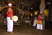 Kandy - The Sacred Tooth Relic Temple, Drummers of the temple.