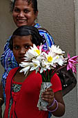 Kandy - Pilgrims to the Temple of the Sacred Tooth. 