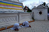 Temple at Wewurukannala (South coast) home to the largest Buddha statue on the island. The full moon ceremonies.