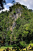 Londa - The rock wall with, at its foot, various burials 