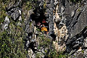 Londa - Burial chambers are carved from the cliff as far as 50 meters from the ground. 