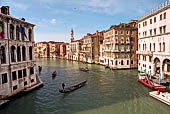 Venezia, il Canal Grande dal Ponte di Rialto guardando verso nord